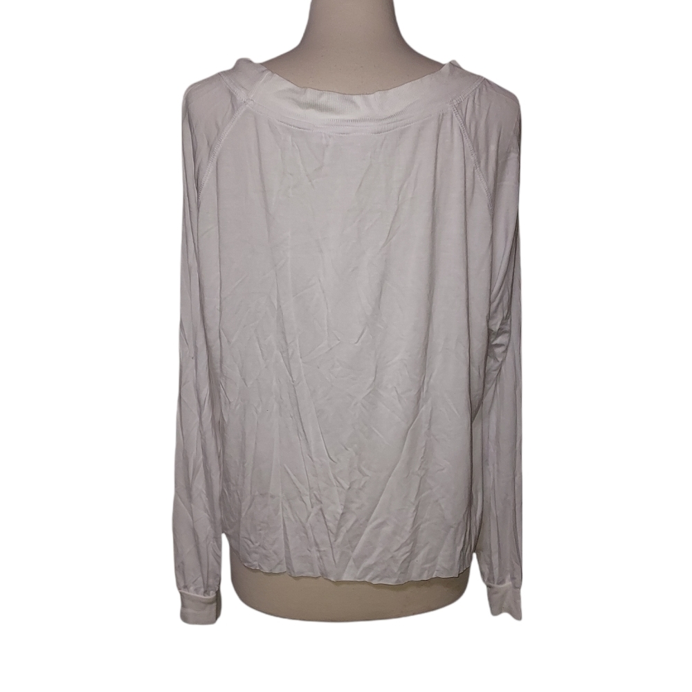 Hippie Beach Bum Shirt Top L Cropped Long Sleeve Woman Sustainable Casua… - Picture 4 of 4